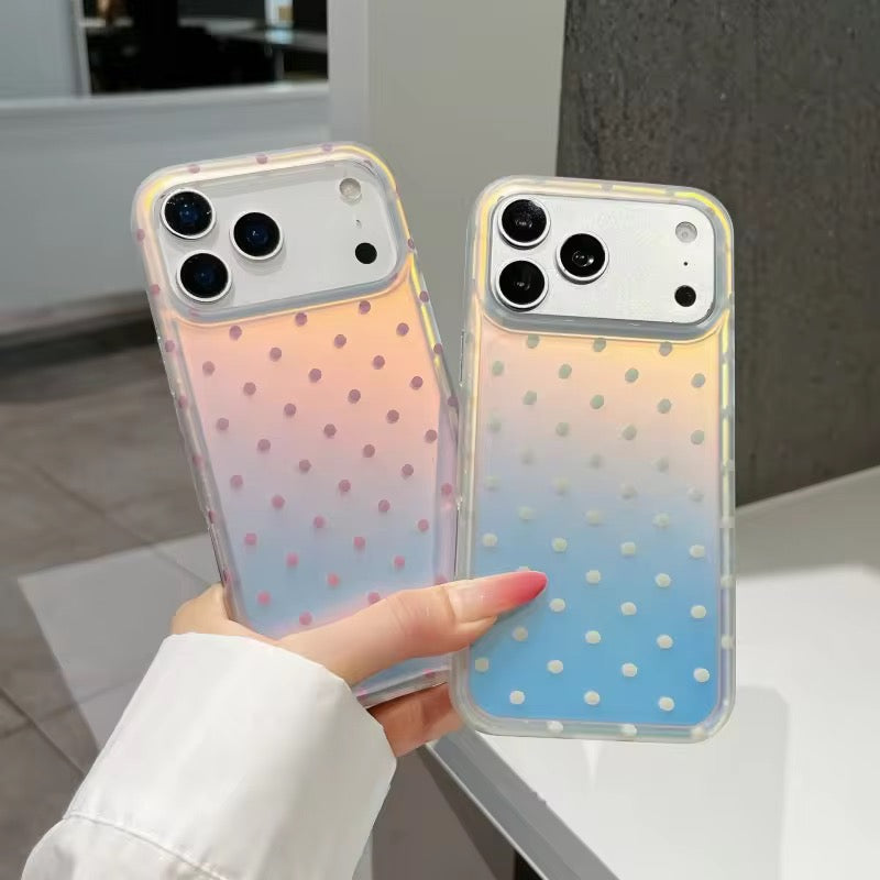 Laser Polka Dots Dual Tone Pre-Order iPhone Silicone Case