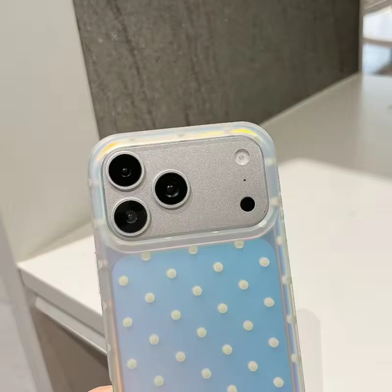 Laser Polka Dots Dual Tone Pre-Order iPhone Silicone Case