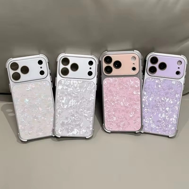 Gradient Shell Texture Silver Bumper Pre-Order iPhone Case