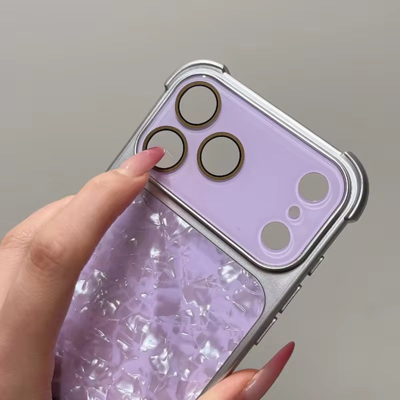 Gradient Shell Texture Silver Bumper Pre-Order iPhone Case