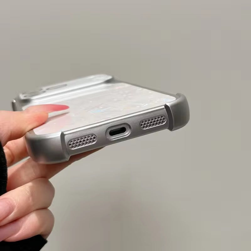 Gradient Shell Texture Silver Bumper Pre-Order iPhone Case