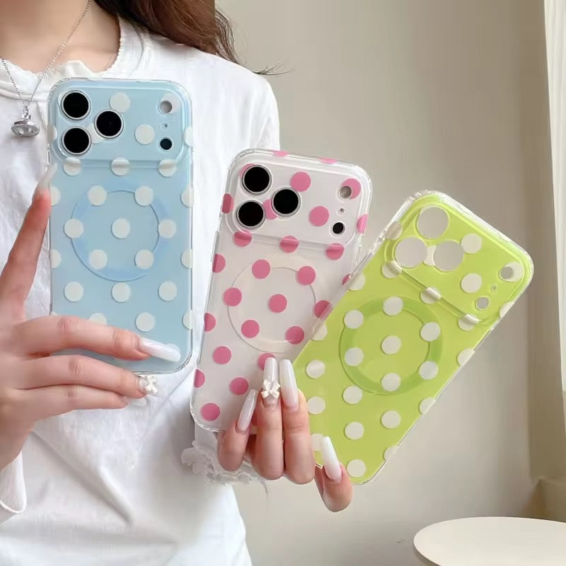 Korean Polka Dots Magsafe Magentic Pre-Order iPhone Case