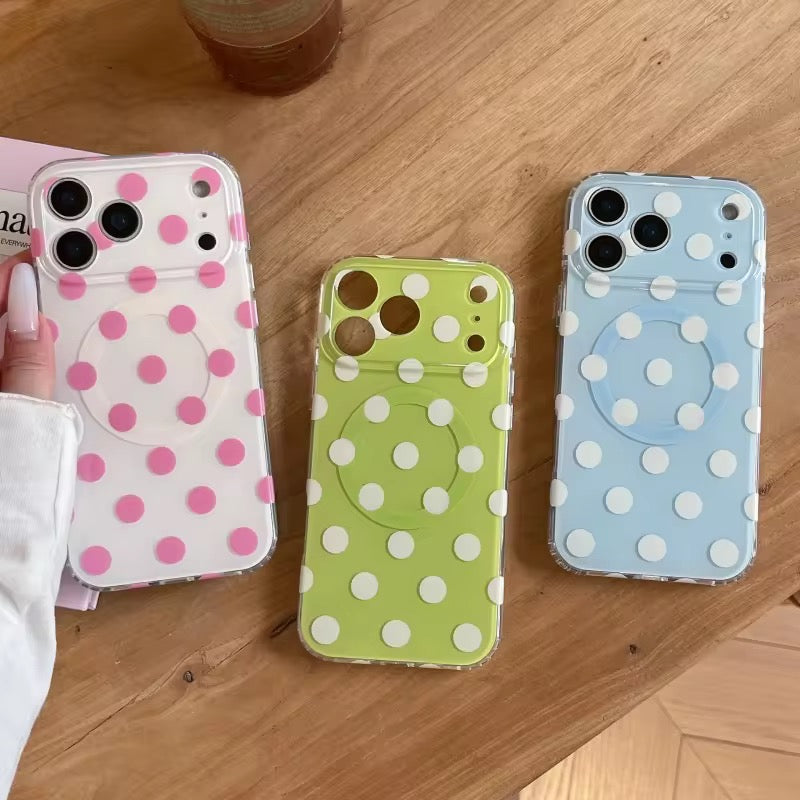 Korean Polka Dots Magsafe Magentic Pre-Order iPhone Case
