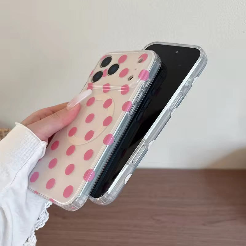 Korean Polka Dots Magsafe Magentic Pre-Order iPhone Case