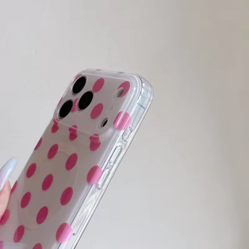 Korean Polka Dots Magsafe Magentic Pre-Order iPhone Case