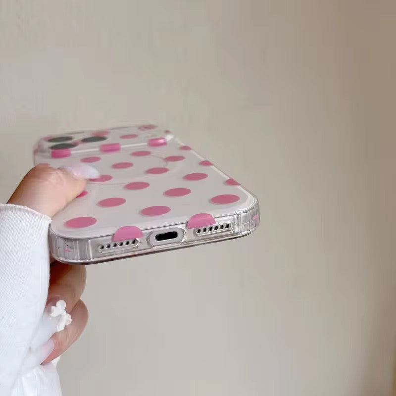 Korean Polka Dots Magsafe Magentic Pre-Order iPhone Case
