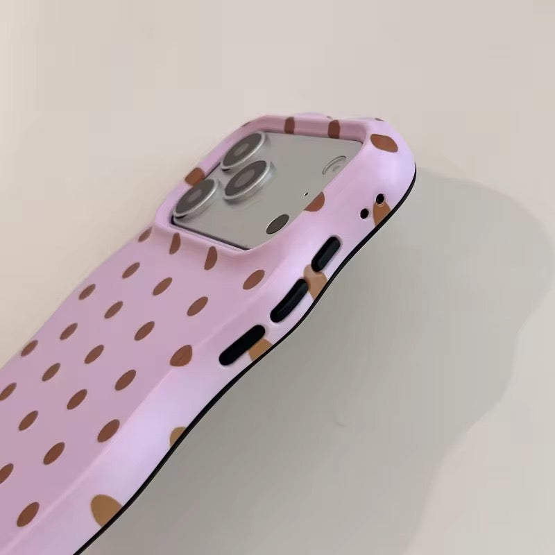 Wavy Bumper Polka Dots Bumper Protection Pre-Order iPhone Silicone Case