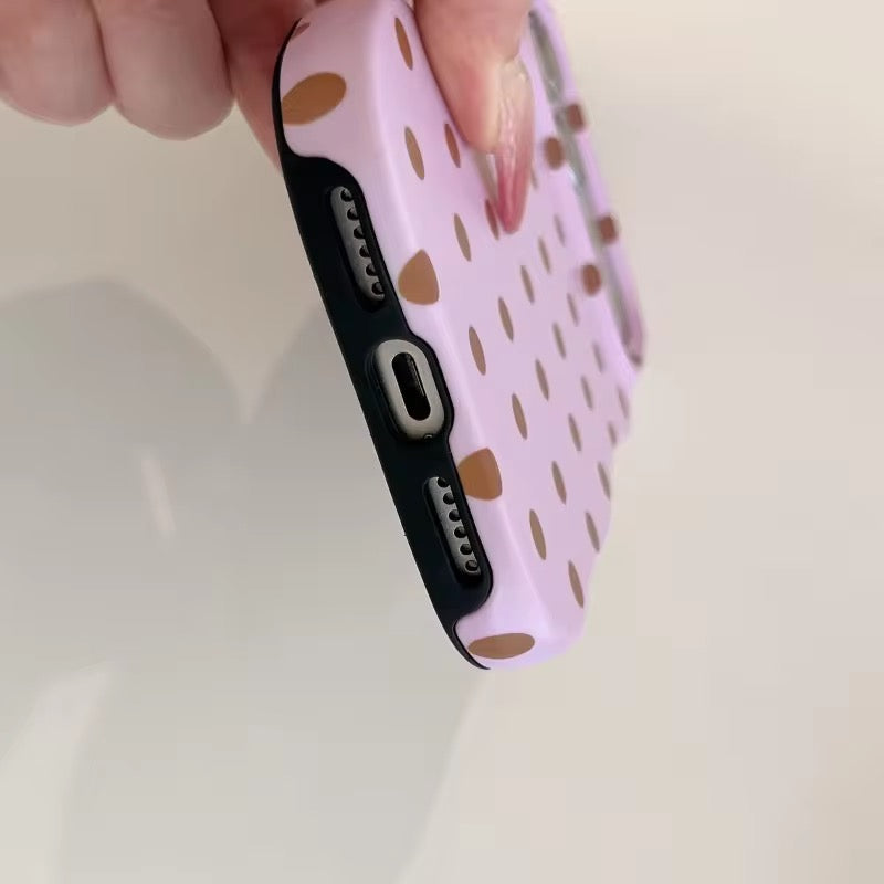 Wavy Bumper Polka Dots Bumper Protection Pre-Order iPhone Silicone Case