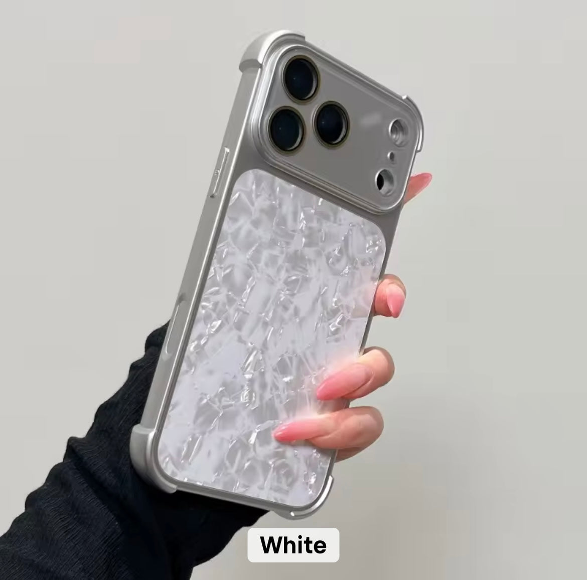 Gradient Shell Texture Silver Bumper Pre-Order iPhone Case