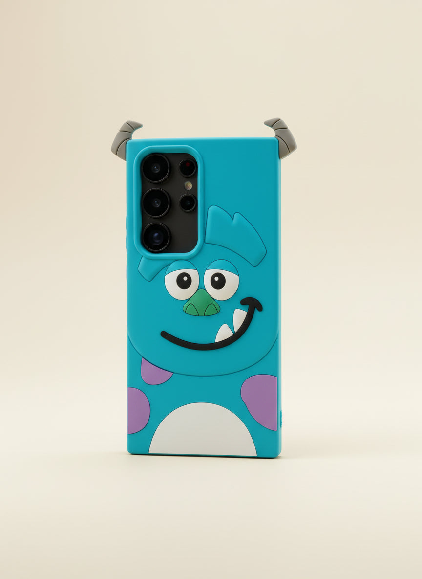 3D Samsung Blue Sully  Monster Edition Rubber Silicone Case