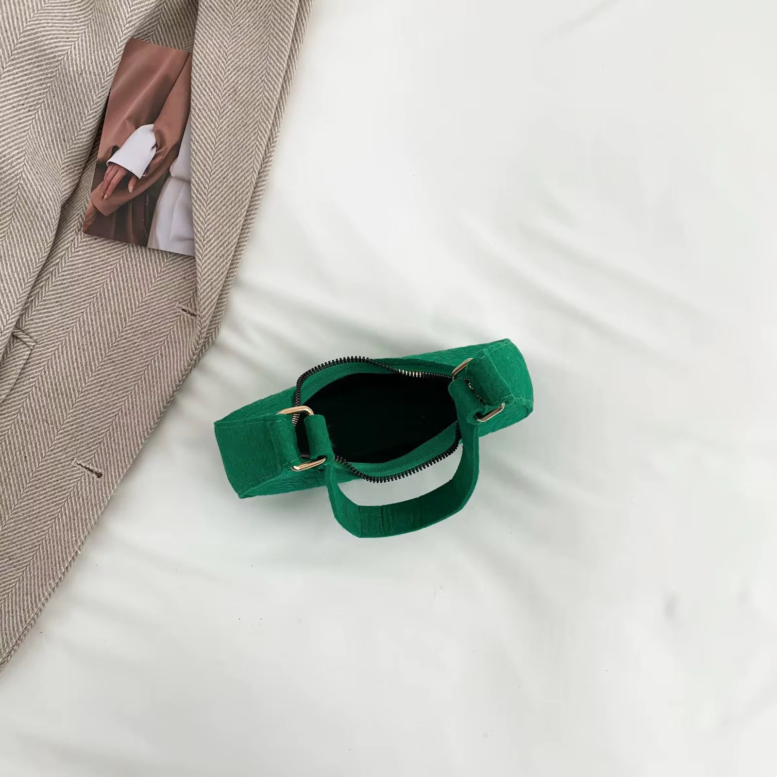Sleek Crescent Shoulder Bag