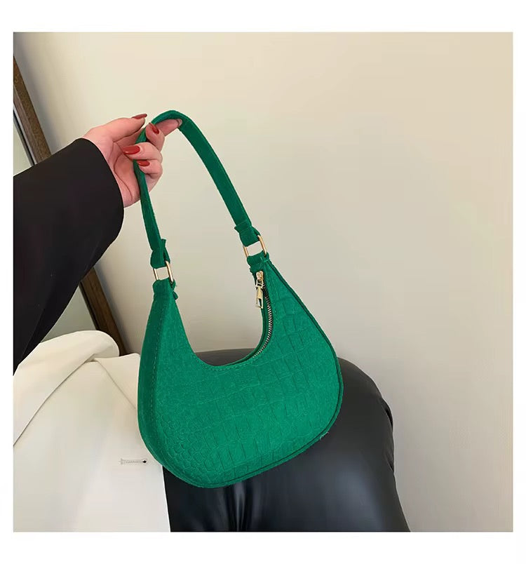 Sleek Crescent Shoulder Bag