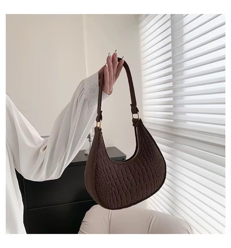 Sleek Crescent Shoulder Bag