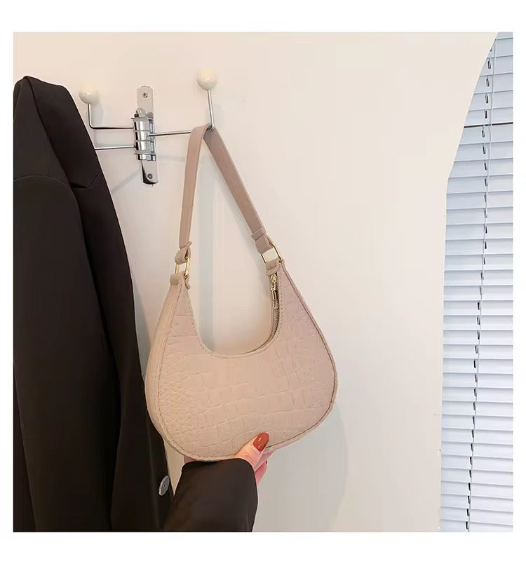 Sleek Crescent Shoulder Bag