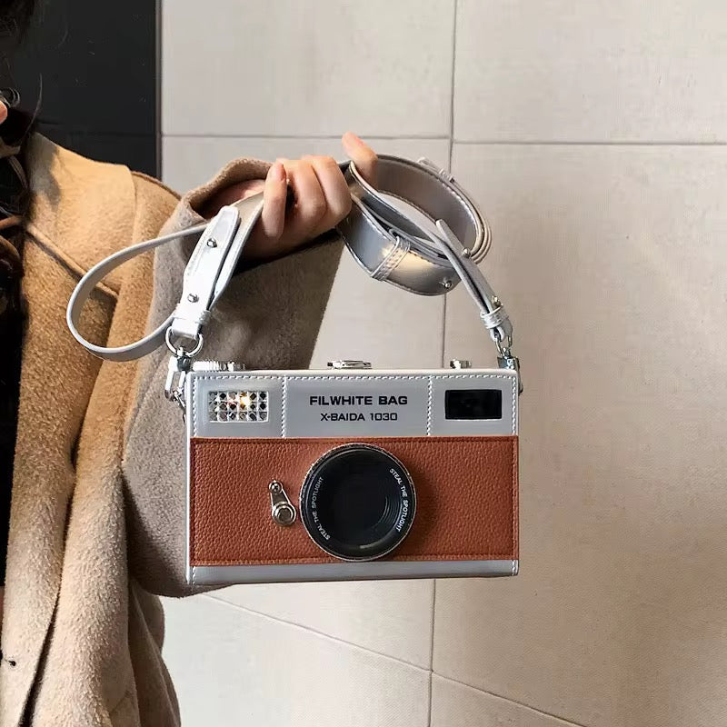 Retro Camera Inspired Mini Satchel Bag