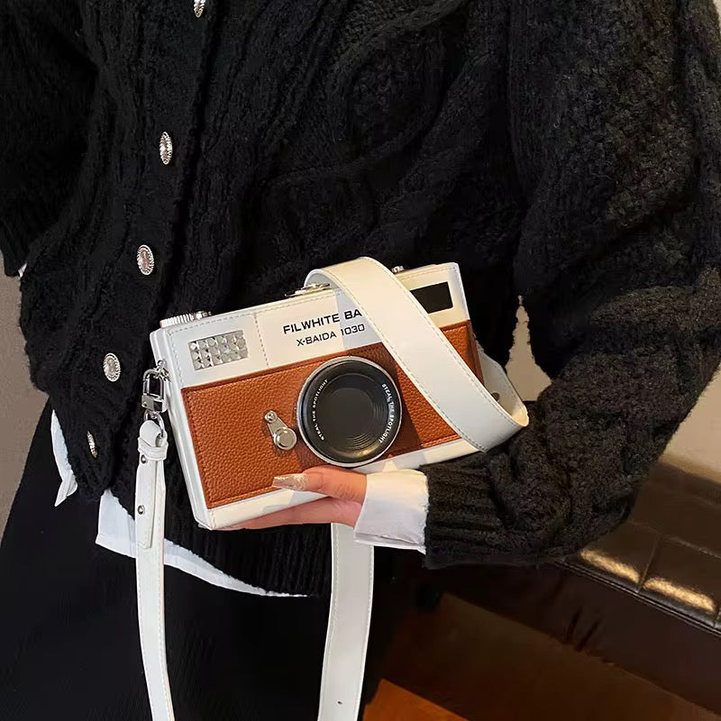 Retro Camera Inspired Mini Satchel Bag