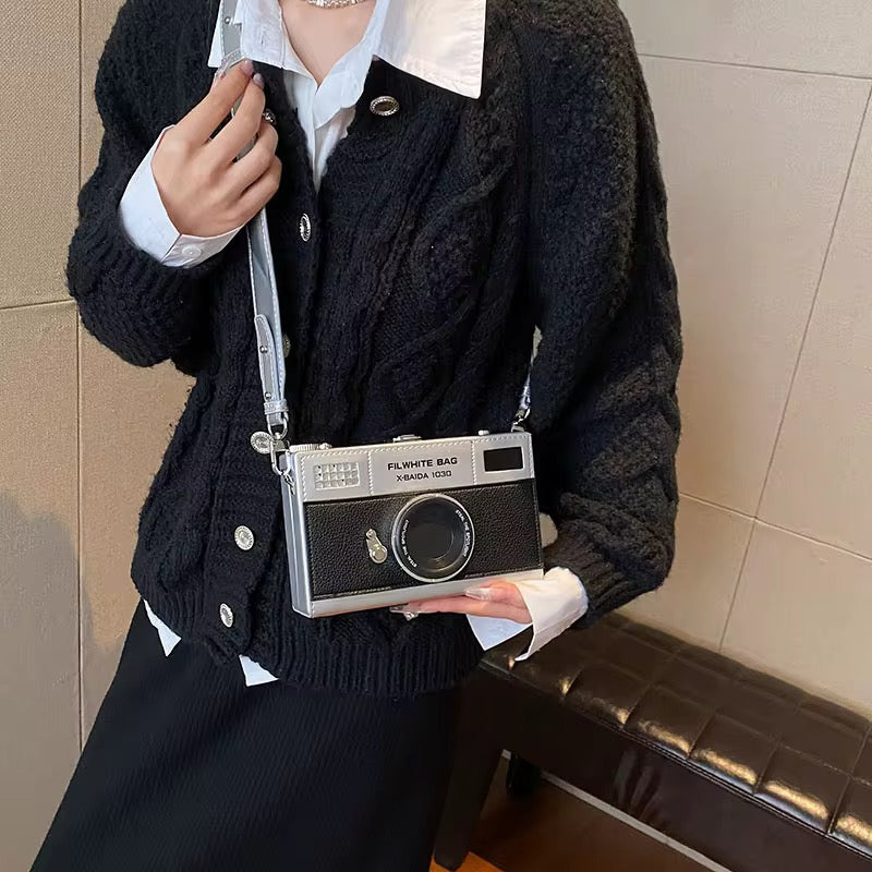 Retro Camera Inspired Mini Satchel Bag
