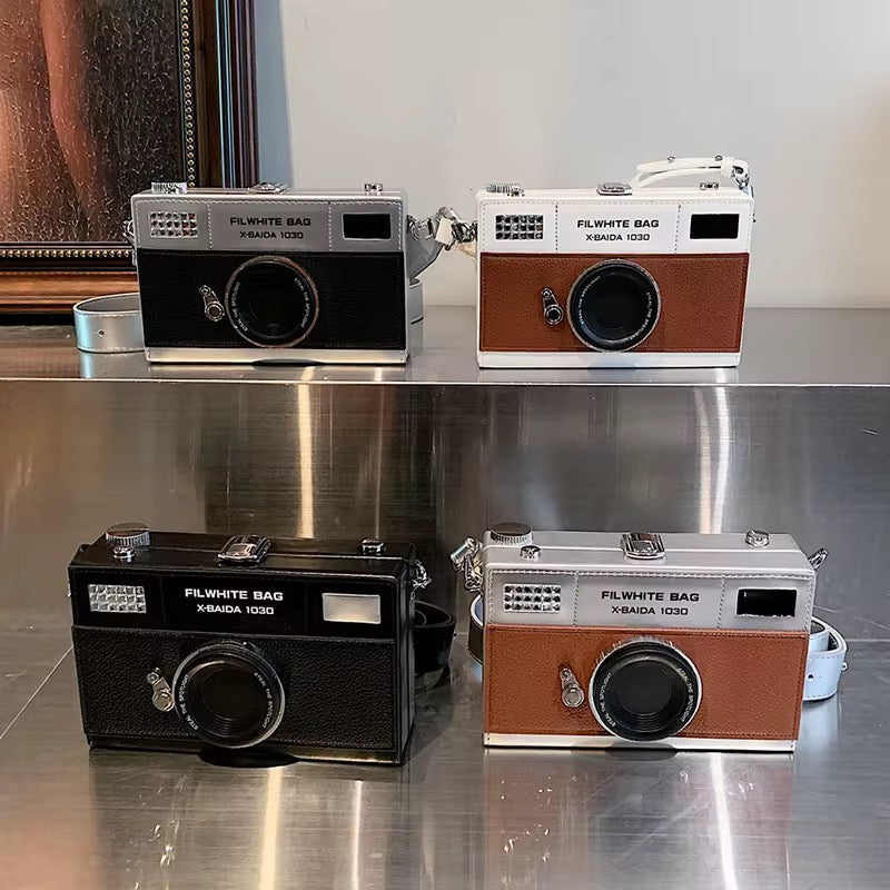 Retro Camera Inspired Mini Satchel Bag