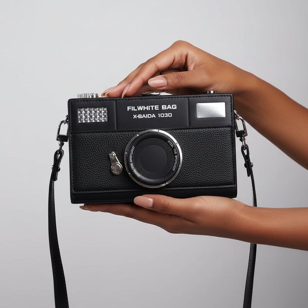 Retro Camera Inspired Mini Satchel Bag