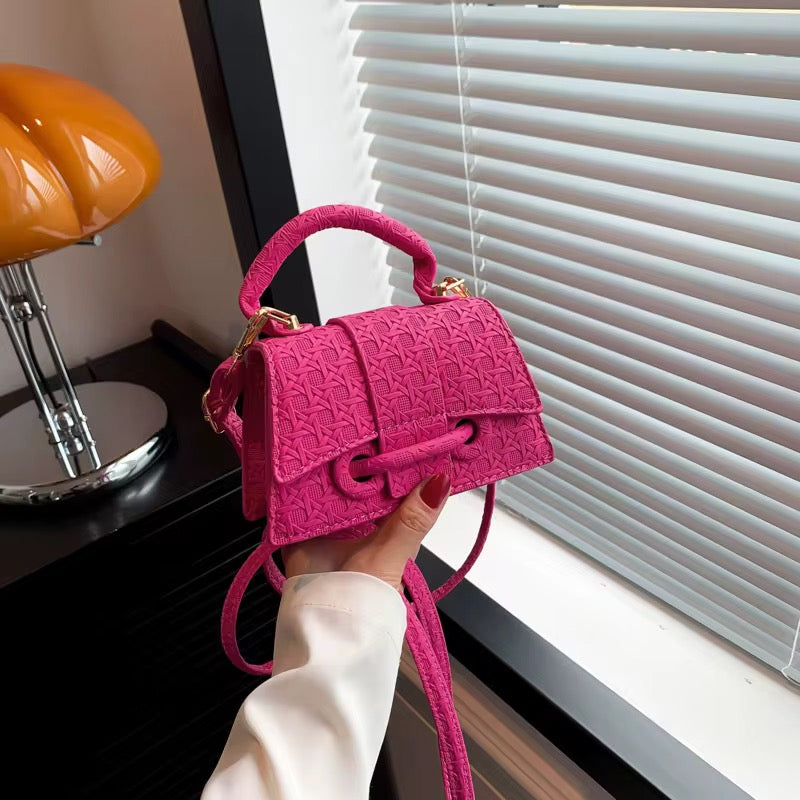 Azure Textured Mini Satchel Bag