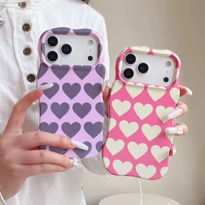 Wavy Bumper Hearts Protection Pre-Order iPhone Silicone Case