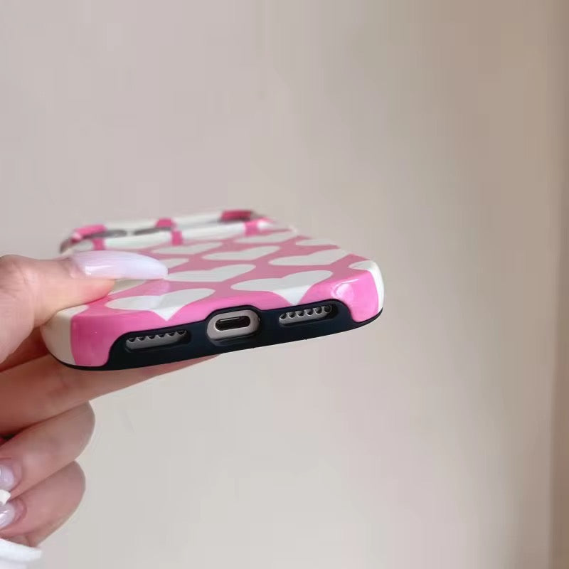 Wavy Bumper Hearts Protection Pre-Order iPhone Silicone Case
