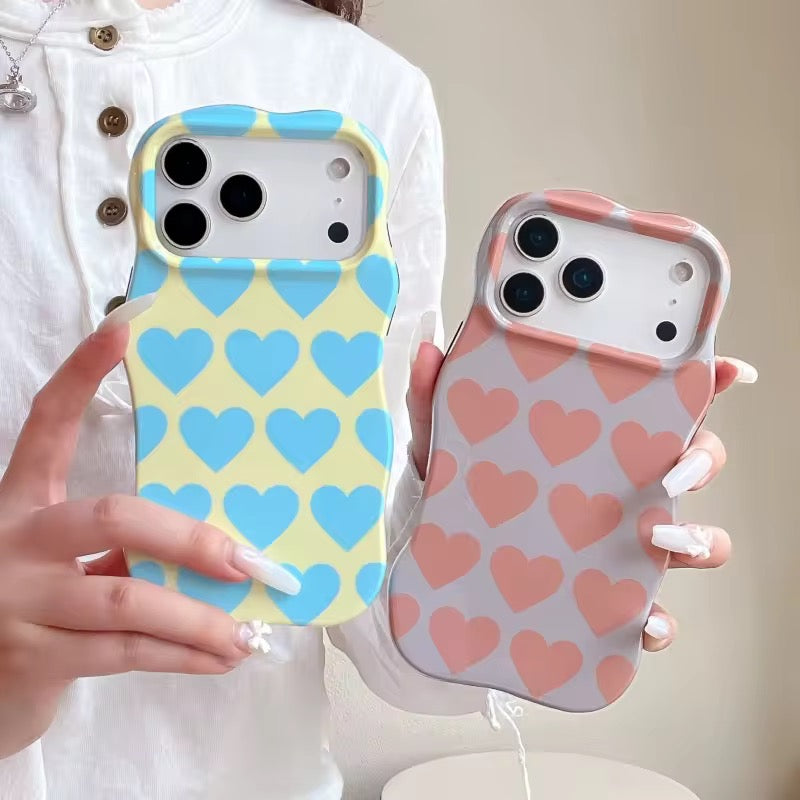 Wavy Bumper Hearts Protection Pre-Order iPhone Silicone Case