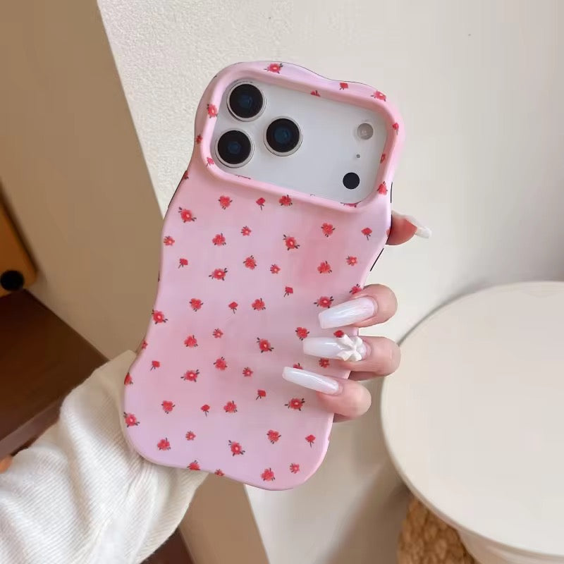 Wavy Bumper Cute Summer Floral Rabbit Protection Pre-Order iPhone Silicone Case