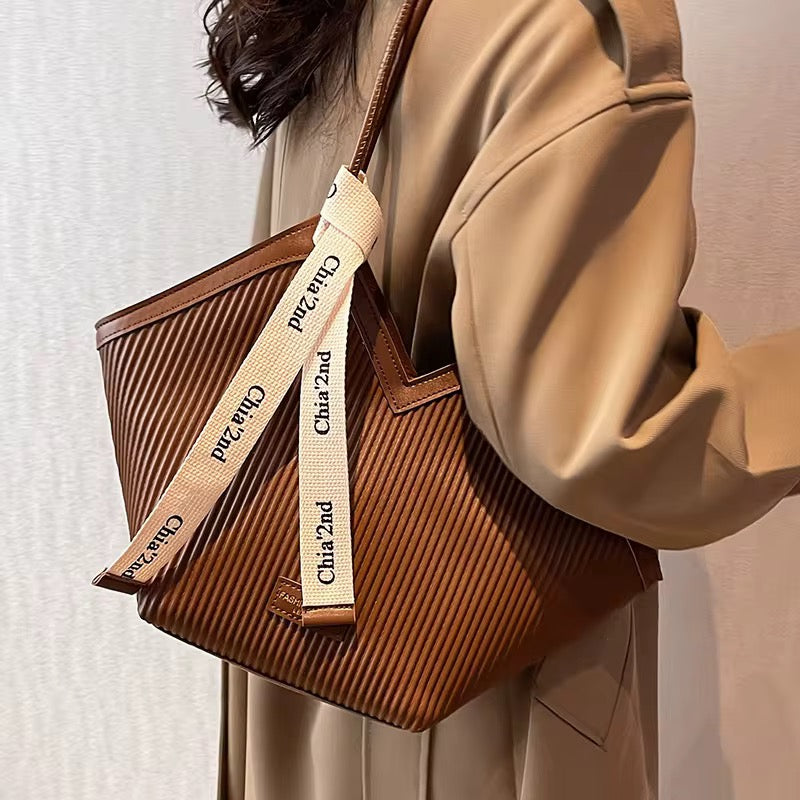 Elegant Chic Striped Tote Bag