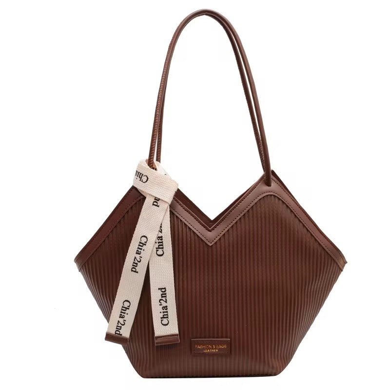 Elegant Chic Striped Tote Bag