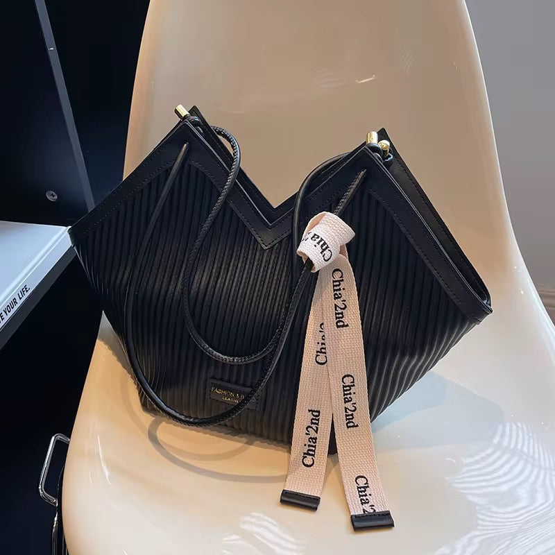 Elegant Chic Striped Tote Bag