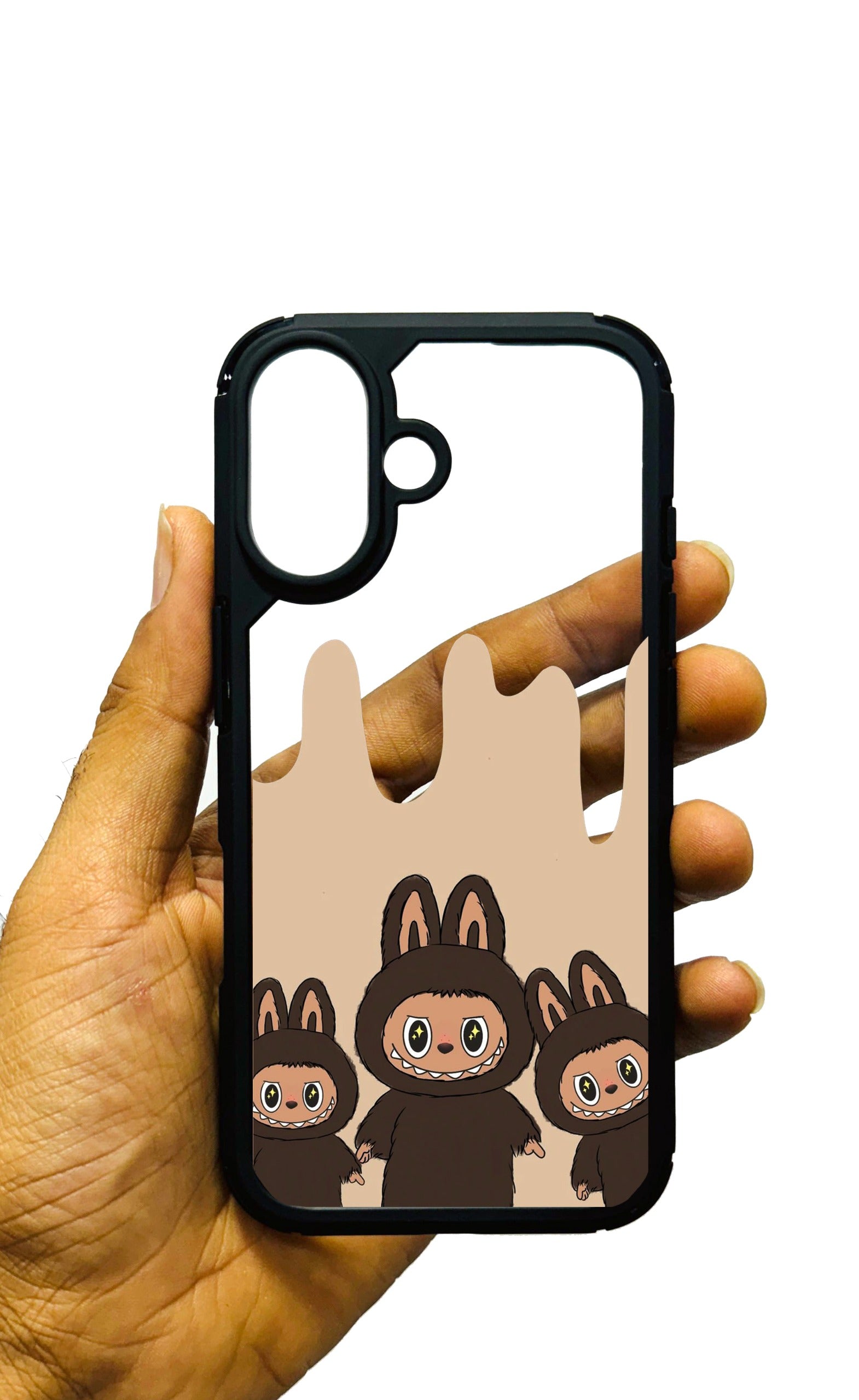 Labubu Black Transparent Bumper iPhone Custom Case