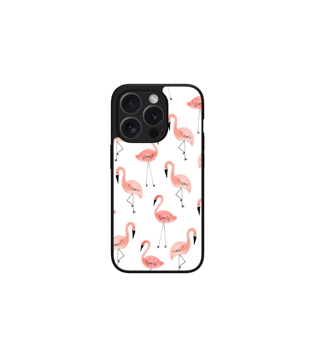 Pink Flamingo Custom Glossy Metal Bumper Case