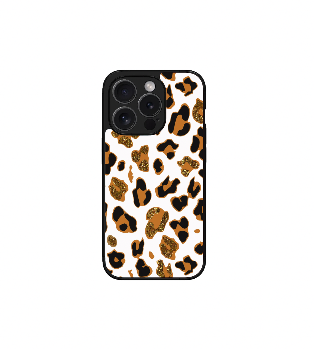 Brown Leopard Custom Glossy Metal Bumper Case