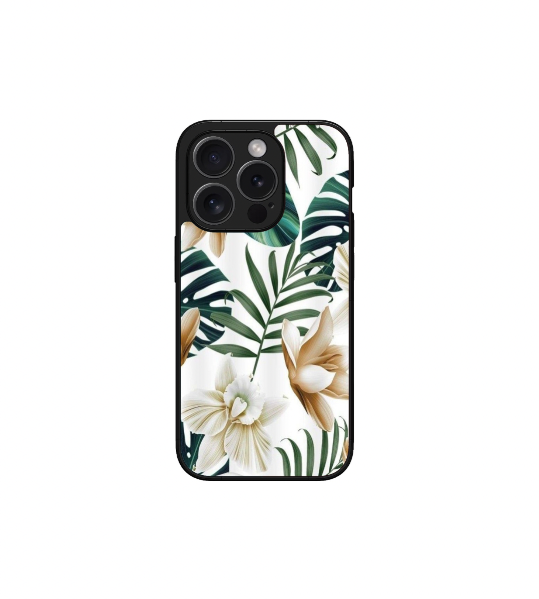 Aesthetic Floral Leaf Custom Glossy Metal Bumper Case