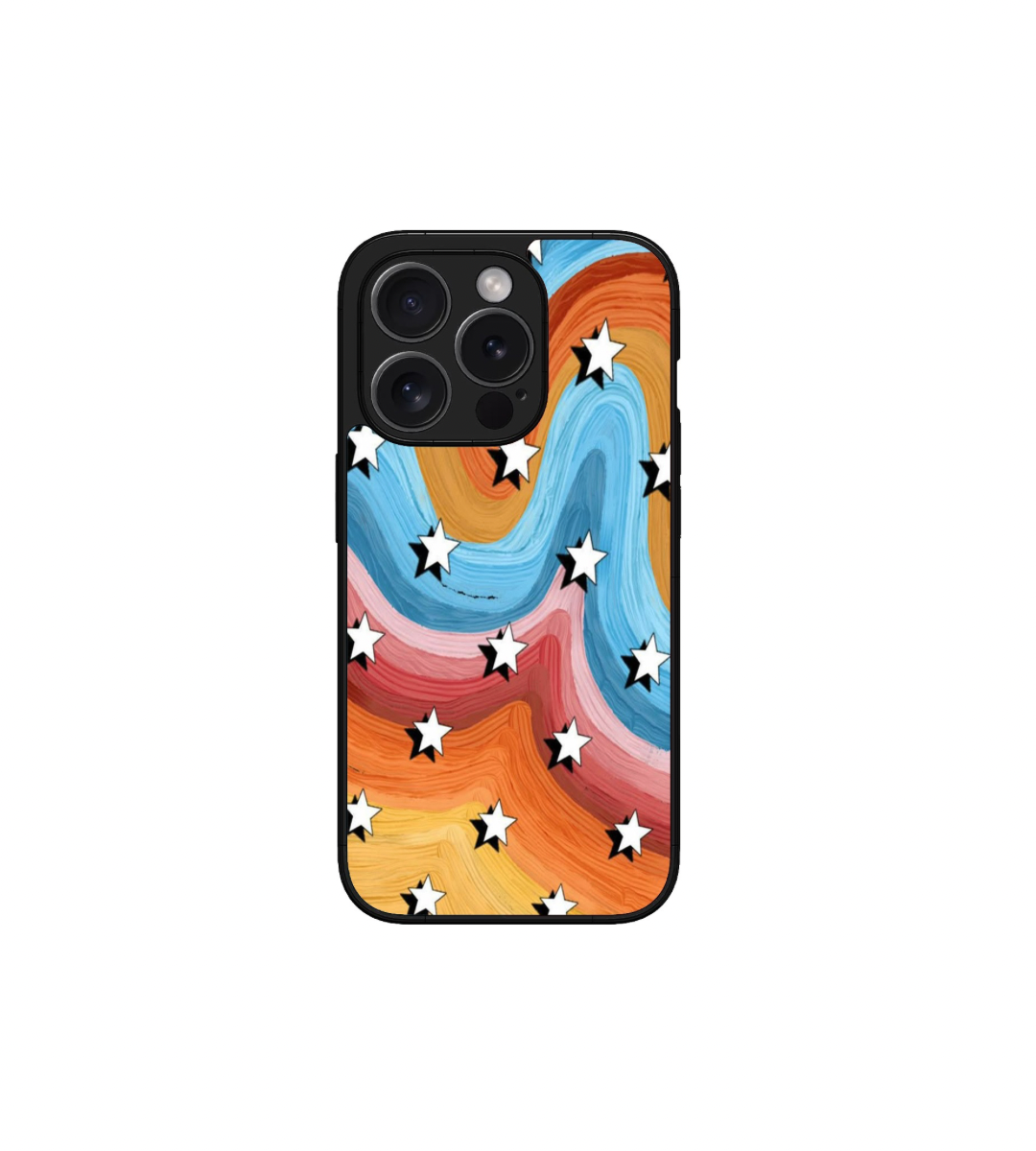 Colorful Stars Custom Glossy Metal Bumper Case