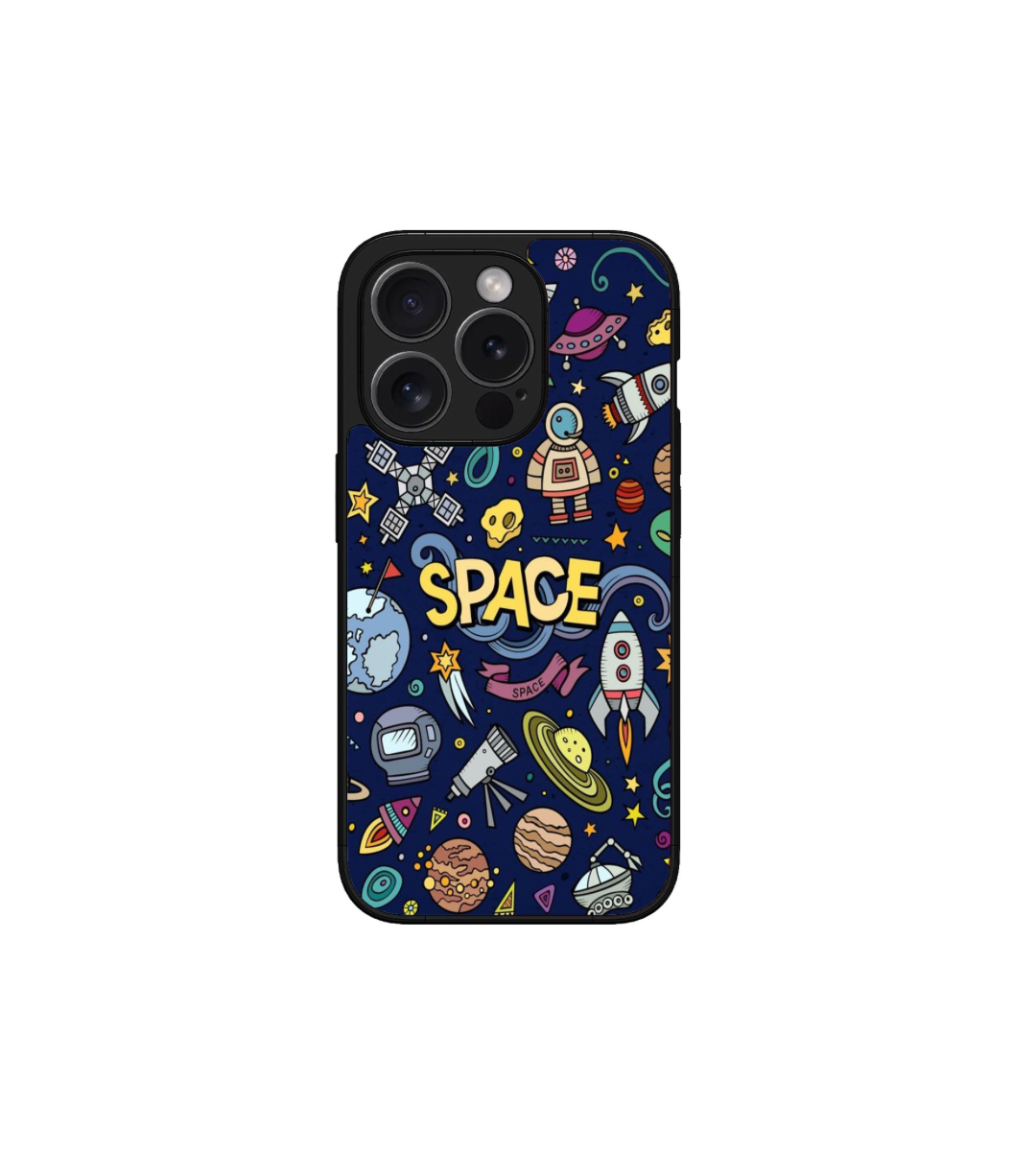 Space Custom Glossy Metal Bumper Case