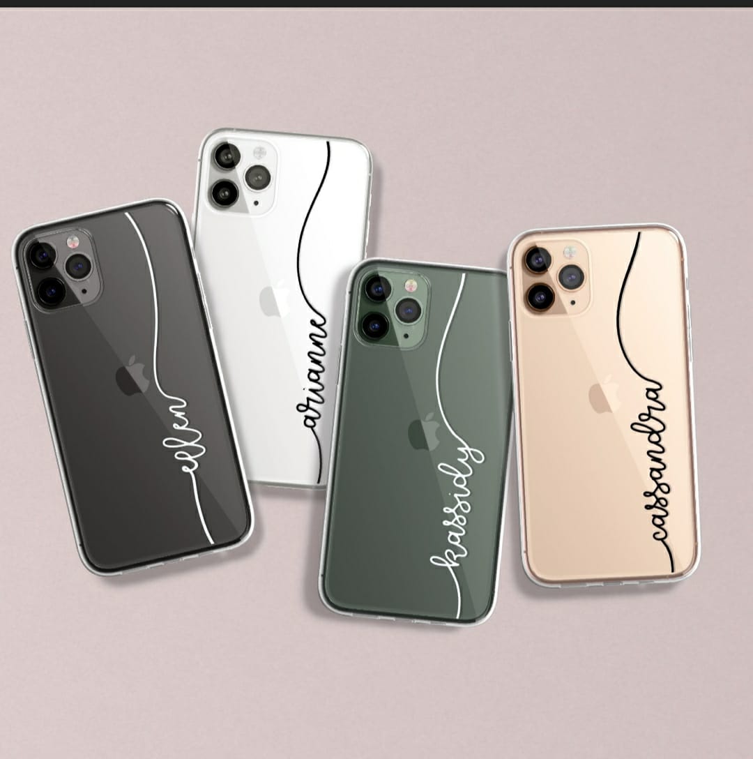 Custom Slim  Name Transparent Soft  Phone Cases