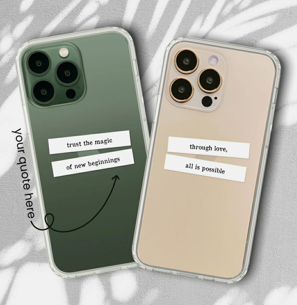 Custom Slim Block Quotes Soft Cases