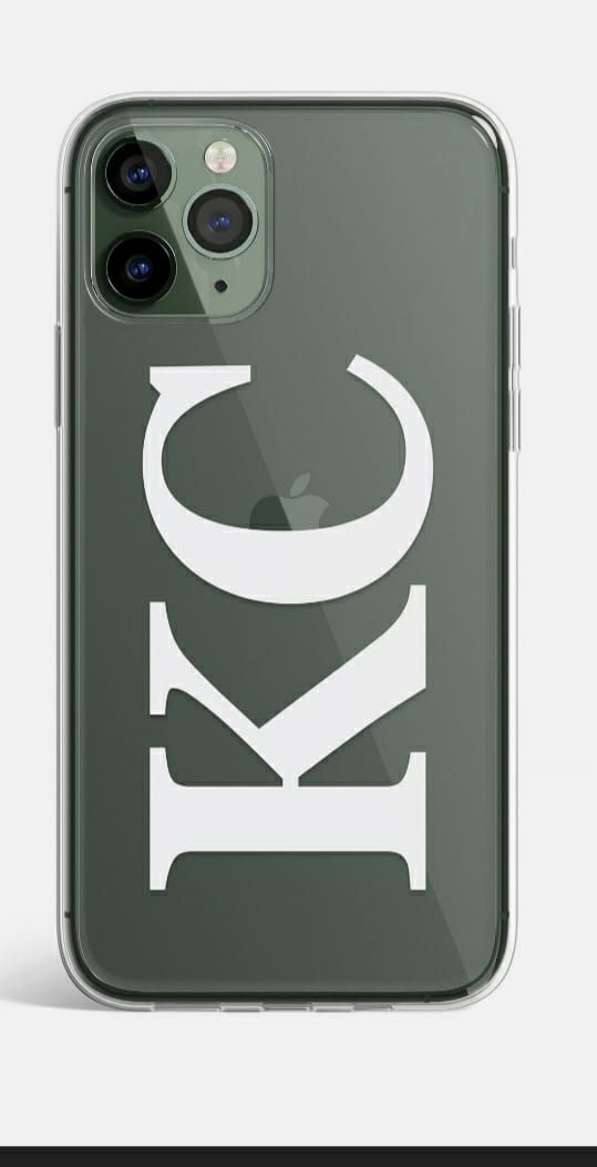 Name Initial Clear Custom  Slim Case