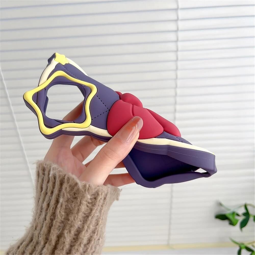 3D Bow Star Magic Wand Rubber Silicone Case