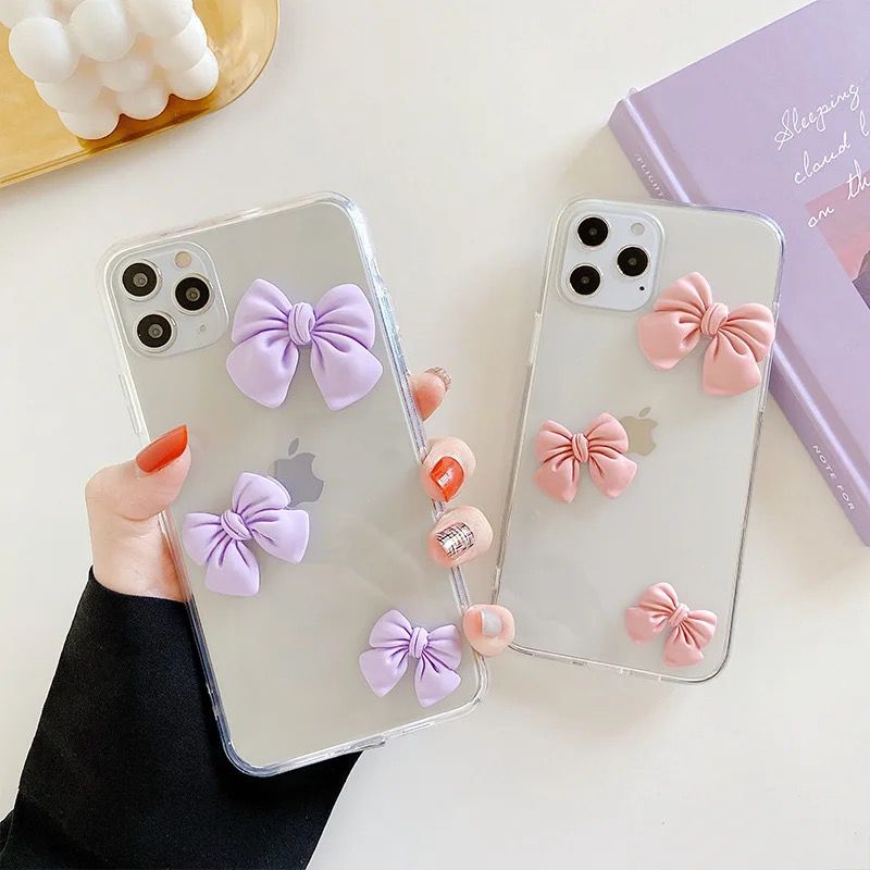 3D Cute Bow Custom Slim Soft Case