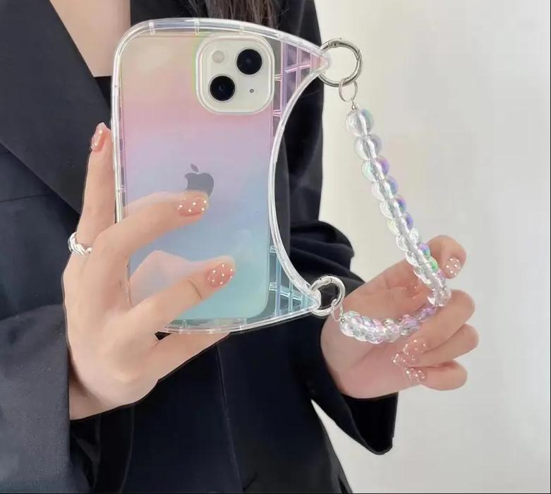 Stylish Laser Handbag iPhone Transparent Soft Case