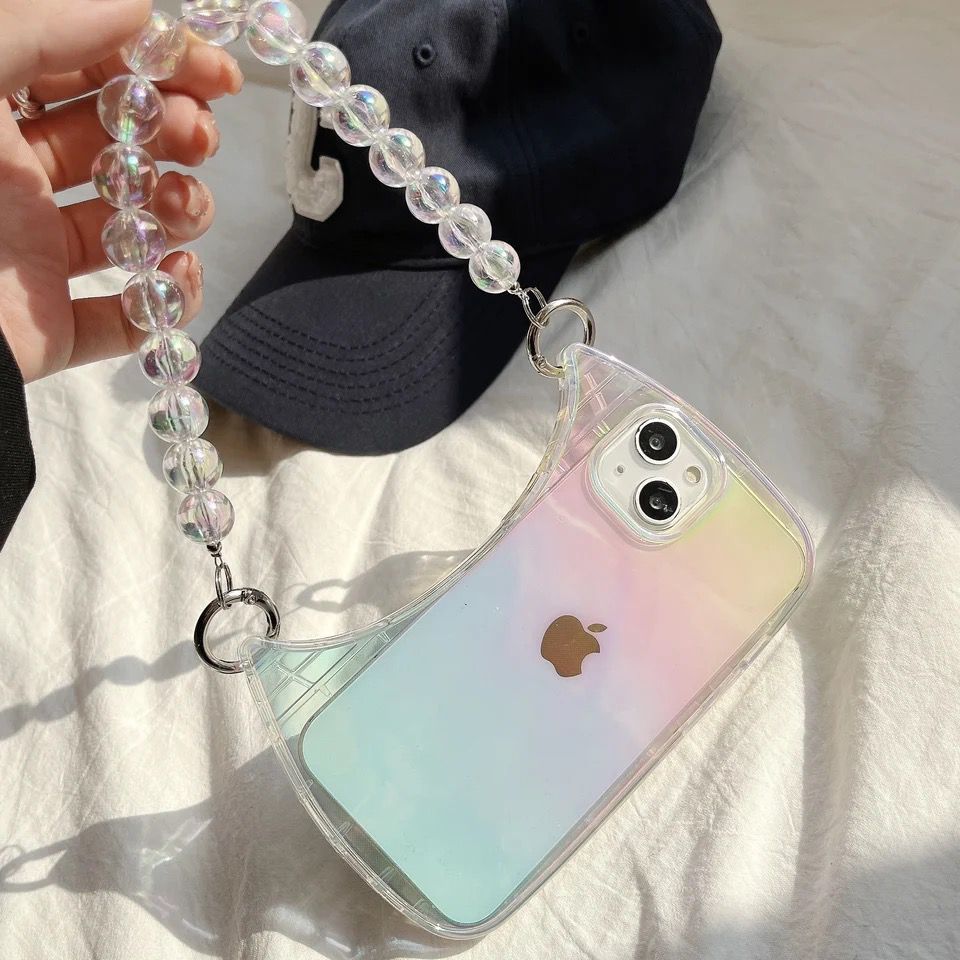 Stylish Laser Handbag iPhone Transparent Soft Case