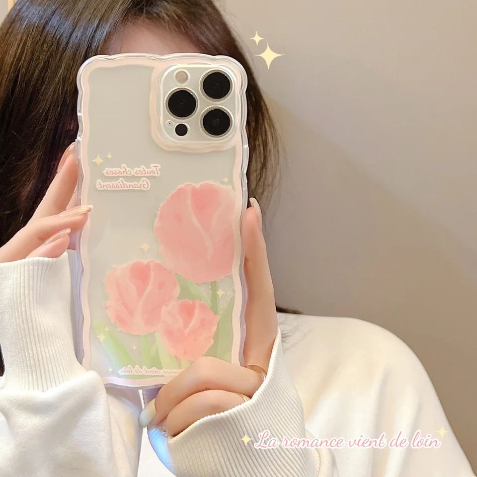 Tulip Wavy Colorful Border Case