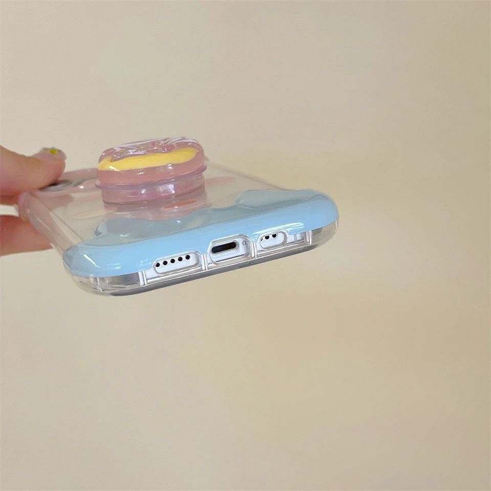 Cute 3D Donut Holder Stand Melted Ice Cream iPhone Case