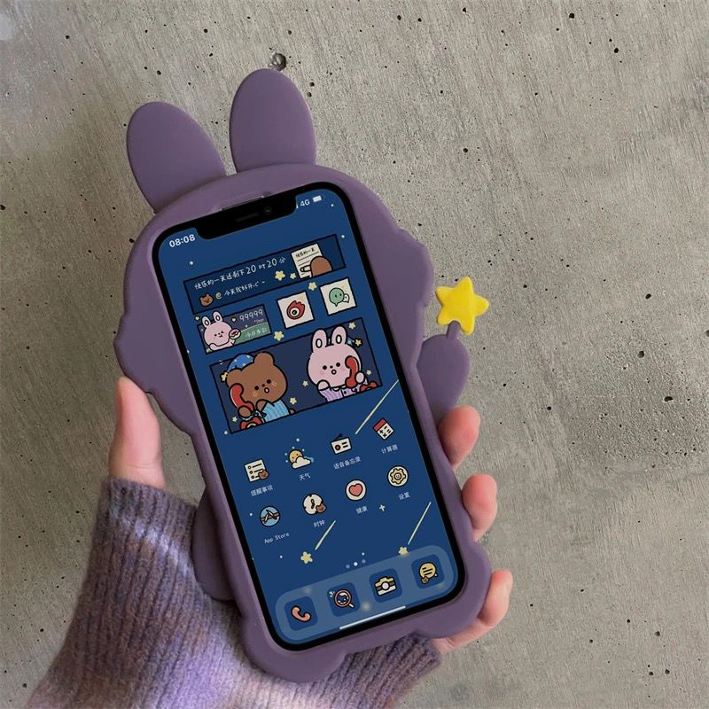 Rabbit Space Astronaut iPhone Rubber Silicone Case