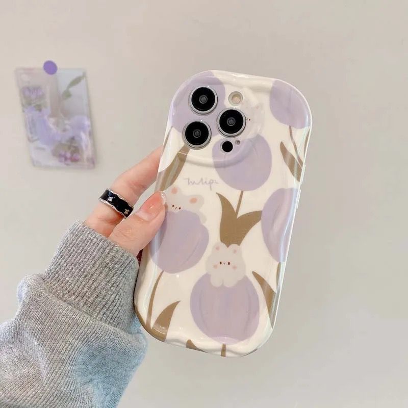 Tulip Soft Silicone iPhone Popsocket Holder Case