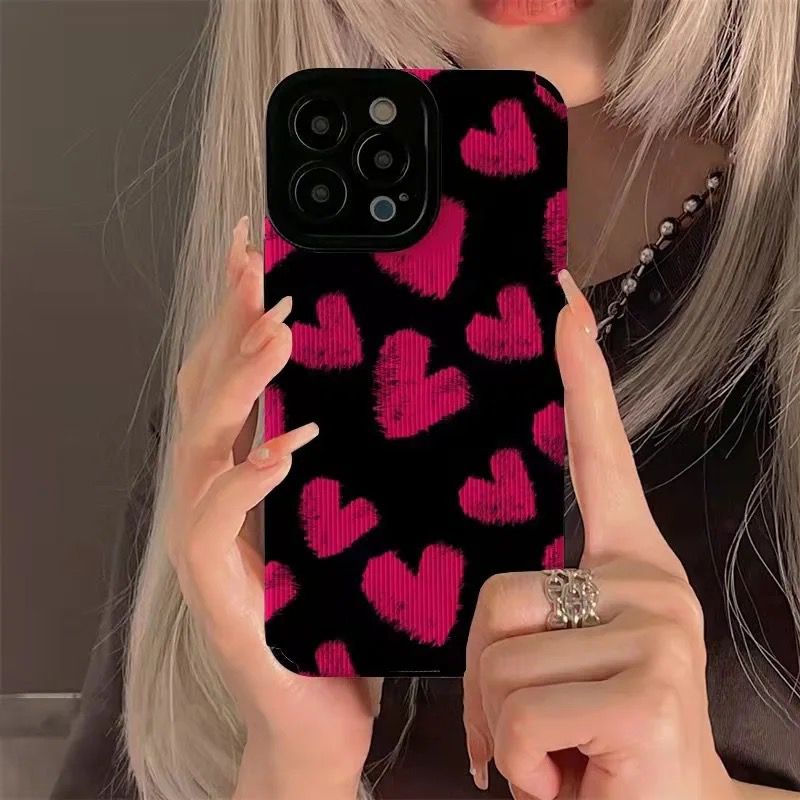 Love Hearts iPhone Textured Silicone Case