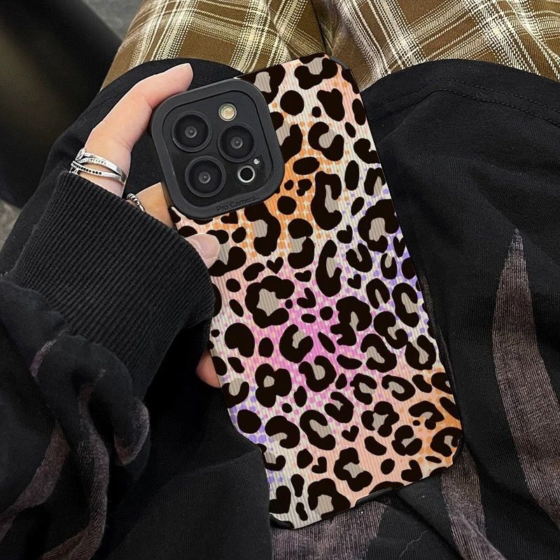 Shaded Leopard iPhone Textured Silicone Case